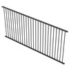 Aluminium Fence Panel 2.4 x 1.2m with Ground Post - Black