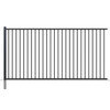 Aluminium Fence Panel 2.4 x 1.2m with Ground Post - Black