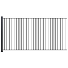Aluminium Fence Panel 2.4 x 1.2m with Flange Post - Black