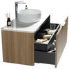 Dune Wall Vanity with Carlina Countertop and Vessel Basin 1000mm - Oak