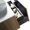 Dune Wall Vanity with Carlina Countertop and Vessel Basin 1000mm - Oak