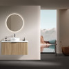 Dune Wall Vanity with Carlina Countertop and Vessel Basin 1000mm - Oak