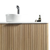 Dune Wall Vanity with Carlina Countertop and Vessel Basin 1000mm - Oak