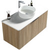 Dune Wall Vanity with Carlina Countertop and Vessel Basin 1000mm - Oak