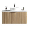 Dune Wall Vanity with Carlina Countertop and Vessel Basin 1000mm - Oak