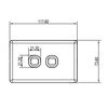 Slimline Single Switch with PCU Vertical - White