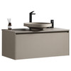 Moda Wall Vanity with Countertop and Vessel Basin 1000mm - Matte Grey
