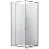 Framed 900mm Brushed Gunmetal Shower Door Kit Only - Square