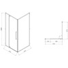 Framed 900mm Brushed Gunmetal Shower Door Kit Only - Square