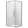 Framed 900mm Black Shower Door Kit Only - Square