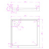 Framed 900mm Champagne Gold Shower with Corner Waste - Square