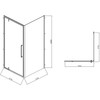 Semi-Framed 1000mm Chrome Shower with Corner Waste - Square