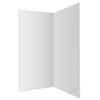Semi-Framed 1000mm Chrome Shower with Corner Waste - Square
