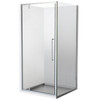 Semi-Framed 1000mm Chrome Shower with Corner Waste - Square