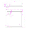 Semi-Framed 1000mm Chrome Shower with Corner Waste - Square