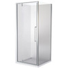 Semi-Framed 900mm Chrome Shower Door Kit Only - Square