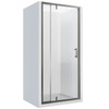 Framed 780 - 880mm Adjustable Brushed Gunmetal Shower Door Kit Only - 3 Sided