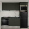 Rebon Complete Kitchen Dark Grey - Cabinets and Benchtop (Appliances, Sink and Tapware Sold Seperately)