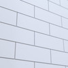 Subway Tile Look Shower Liner White with Grey Lines - 900mm