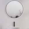 LED Mirror Black Framed 800mm - Round 