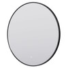 LED Mirror Black Framed 800mm - Round 