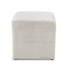 Square Light Grey Ottoman