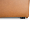 Rectangle Tan Leather Ottoman