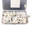 Assorted Cable Clips White - Pack of 100