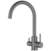 Linear SS Sink Mixer 3 Way All Pressure - Brushed Gunmetal