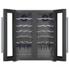 Eurotech 696mm Double Door Wine Cooler 111L Black