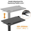 Laptop Desk with Adjustable Height - Black