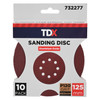 Aluminium Oxide Hook and Loop Sanding Disc 125mm #120 - Pack of 10