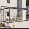 Aluminium Sunroom with Sliding Glass Doors - 4m x 2.8m