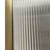 Fluted Curved Shower Screen 800 x 2000mm Brushed Brass - RHS
