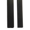 Fluted Curved Shower Screen 800 x 2000mm Matte Black - LHS