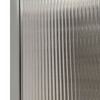Fluted Curved Shower Screen 1200 x 2000mm Chrome - RHS