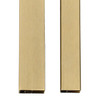 Fluted Curved Shower Screen 1200 x 2000mm Brushed Brass - RHS