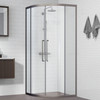 SS Gunmetal 900mm Shower Door Kit Only - Round