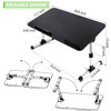 Adjustable Laptop Bed Table with Foldable Legs - Black
