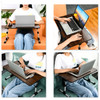 Adjustable Laptop Bed Table with Foldable Legs - Brown
