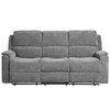 Arthur Recliner Lounge Suite Dark Grey - 3 Seater Sofa + 2 Armchairs