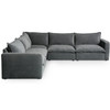 Brooks 5 Seater L-Shape Sofa 3320mm - Shadow