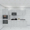 Rebon Complete Kitchen White Woodgrain Cabinets