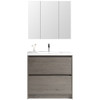 Vogue Zara Floor Vanity Dracula Oak with Omega Top 900mm