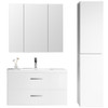 Novo Wall Vanity 900mm White Glossy with Omega Top