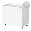 Kitchen Base Unit 1000mm Return - White Woodgrain