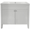 Reno Floor Vanity 600mm White Gloss with Omega Top