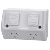 Double Outdoor Power Point 10A - Weatherproof