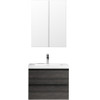 Vogue Soho Wall Vanity 600mm Espresso Stone with Omega Top