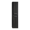 Vogue Novo Bathroom Wall Side Cabinet 1600mm x 350mm Black Woodgrain